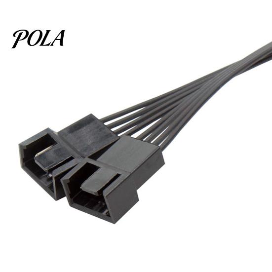 PWM Fan Splitter Cable 13.5cm Professional Tinned Copper Wide Compatibility 1 Hub to 2 4 Pin Extension for Desktop Corrosion-resistant