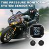 Motoforti Motorcycle Tire Pressure Monitoring System Kit 433/315MHz Tire Pressure Sensor Kit 1 Set
