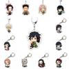 Demon Slayer Anime Tegneseriefigur Akryl Nøkkelring Veske Anheng Tilbehør