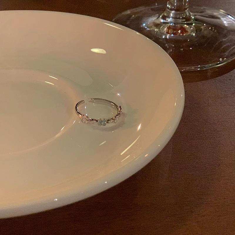 Summer flower love ring niche index finger ring adjustable exquisite opening ring tide