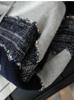 Matcha Chocolate Cashmere Wool Color Block Striped Knit Sweater - Women's Autumn Fashion