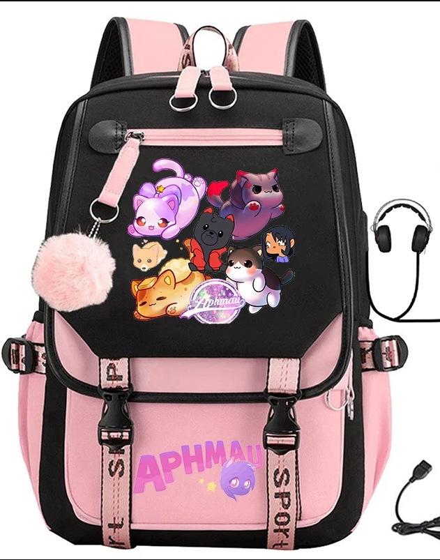 Large Capacity Schoolbag with Shoulder Strap; Student Three-piece Pencil Case Set