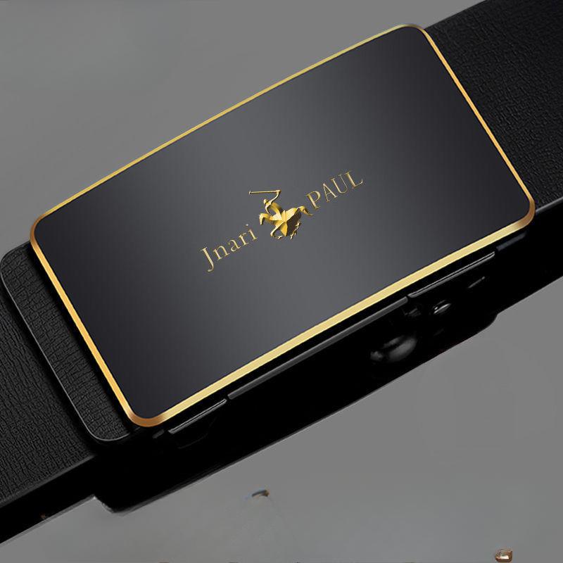 Men's Belt  Fashionable Casual Automatic Buckle Belt  Young People's Personalized Trendy Inner Wear Cowhide Belt  Trendy