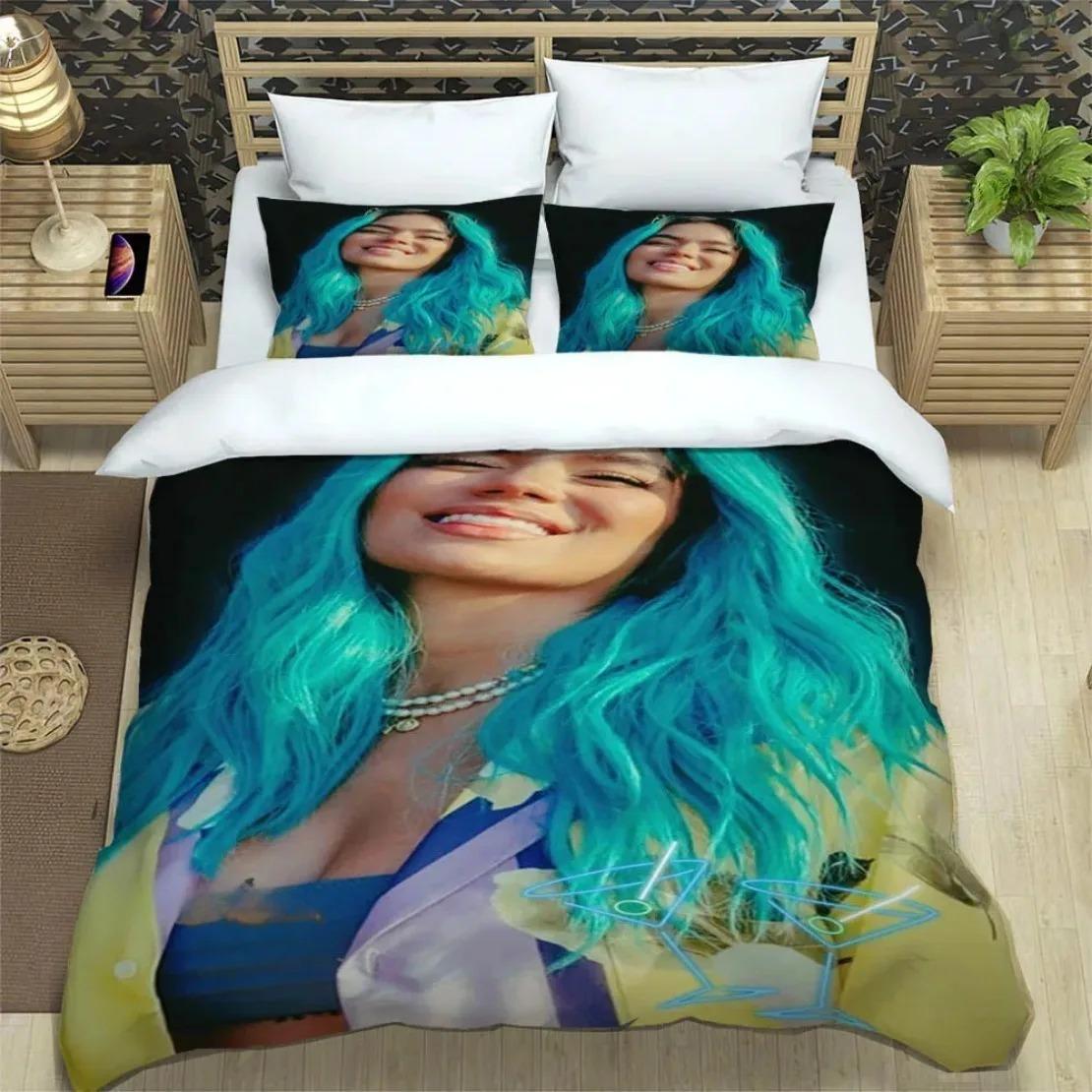 

New Album Mana Beding Set Karol G Soft Duvet Cover Pilowcase Singer Al Season Comfortable Quilt Cover Tens Single Double Quen King 135*200cm Eu-Single