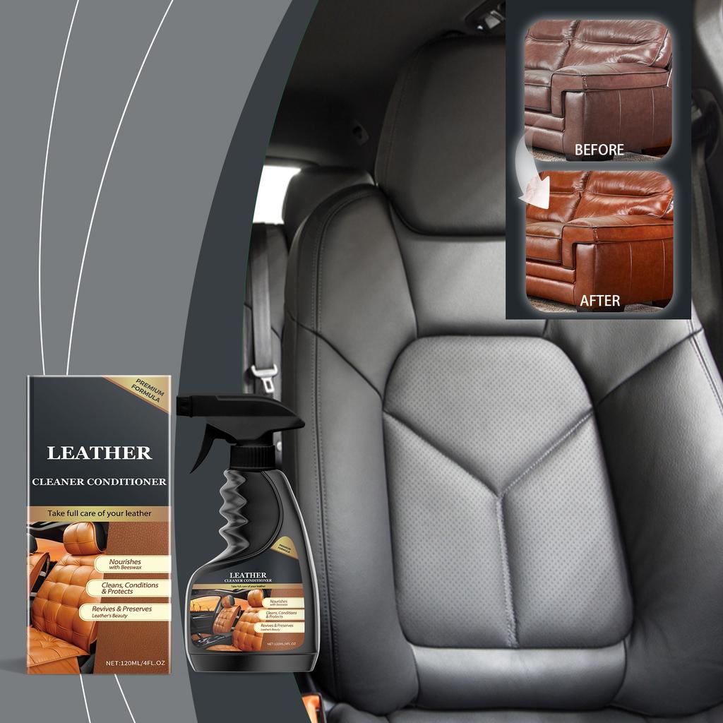 Leather Care Agent Furniture Leather Bag Sofa Car Seat Cleaning Decontamination Leather Cleaner 120ml