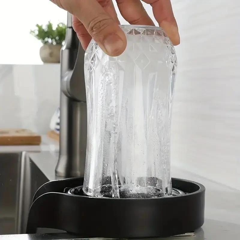 1pc Plastic Automatic Cup Washer High Pressure Glasses Cleaner For Kitchen Sink Beer Milk Tea Cups Tool