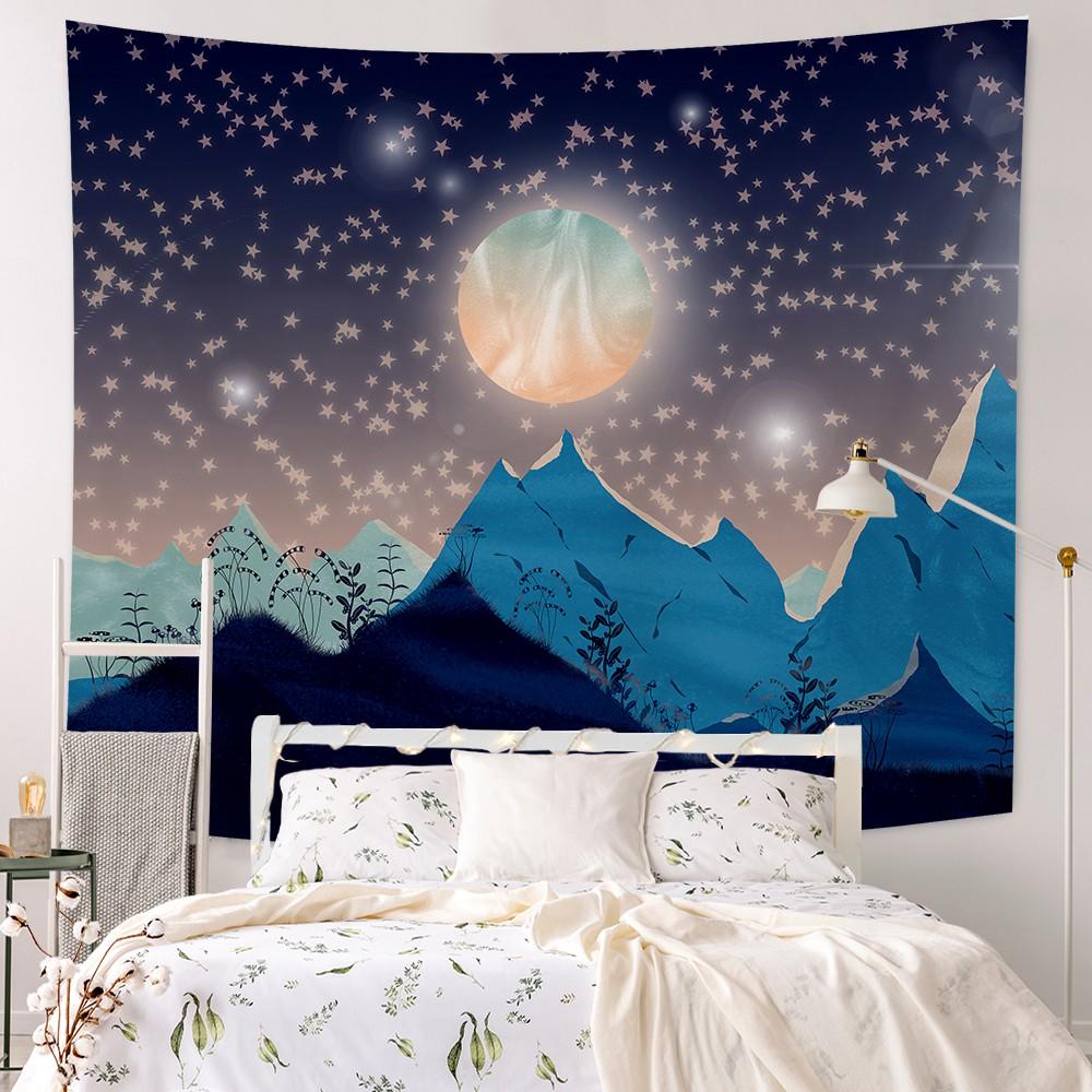 

Спальня Гостиная Гобелен Домашний декор Горный пейзаж Лось Художественный фон Домашний декор 100x75cm