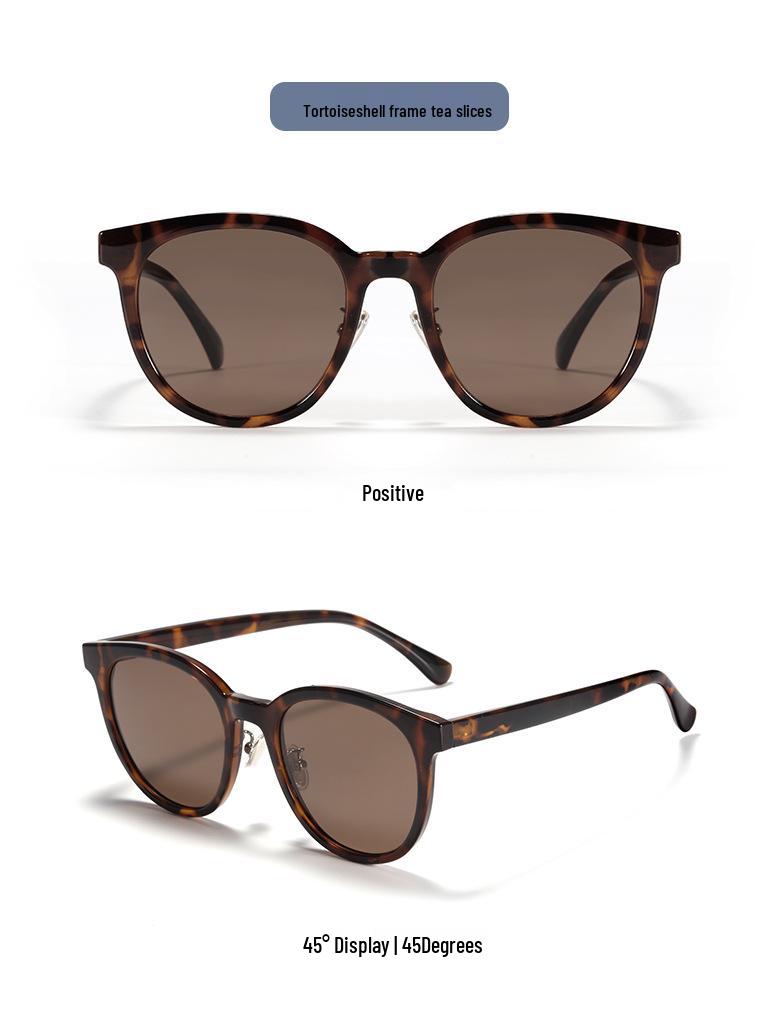 2435 New Style TR90 Silicone Nose Pads Korean UV Protection Women’s Polarized Retro Sunglasses