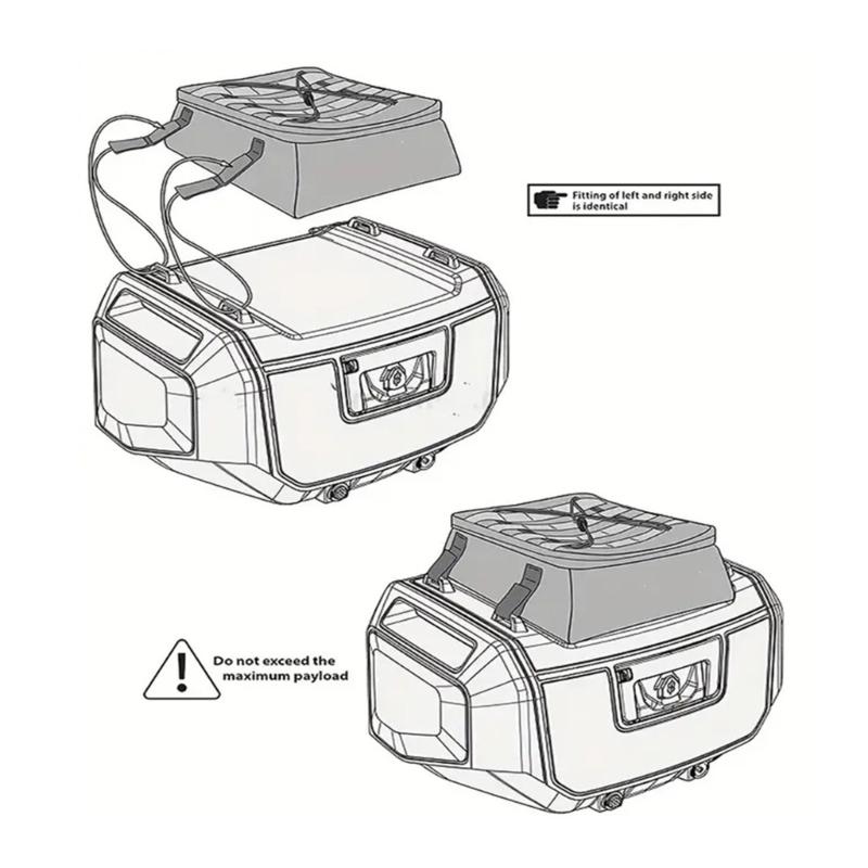 Schnell montierbare, robuste Motorrad-Hecktasche mit mehreren Fächern und Tragegriff, Heckkoffer-Organizer für Auto R 1300 GS
