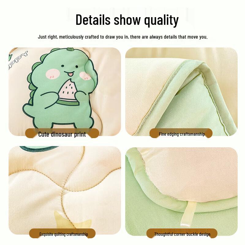 Jiuzhulu Niedliche Dinosaurier Antibakterielle Faser Winterdecke