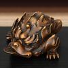 Pure Copper Ornament Flame Golden Home Living Room Office Desktop Decoration King Money-Biting Toad Three-