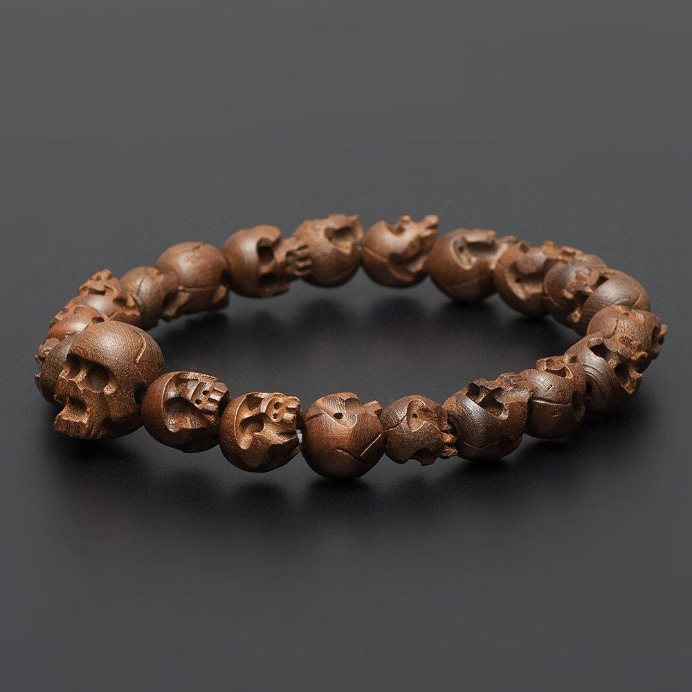 Buddhist altar shop Takita Shoten Specially Selected Bracelet Prayer Wooden Skeleton Carving Tsuge 10mm Inner Circumference Approximately Bracelet