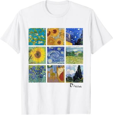 Van Gogh Gemälde, Sonnenblumen, Sternennacht T-Shirt