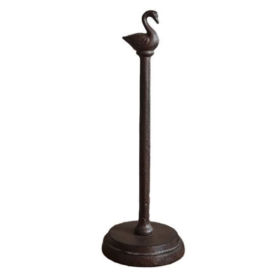 jijijing Paper Towel Holder, Multi-Purpose Storage Stand for Kitchen Rolls Plastic Wrap And Paper, Retro Cast Iron Napkin Holder with Weighted D