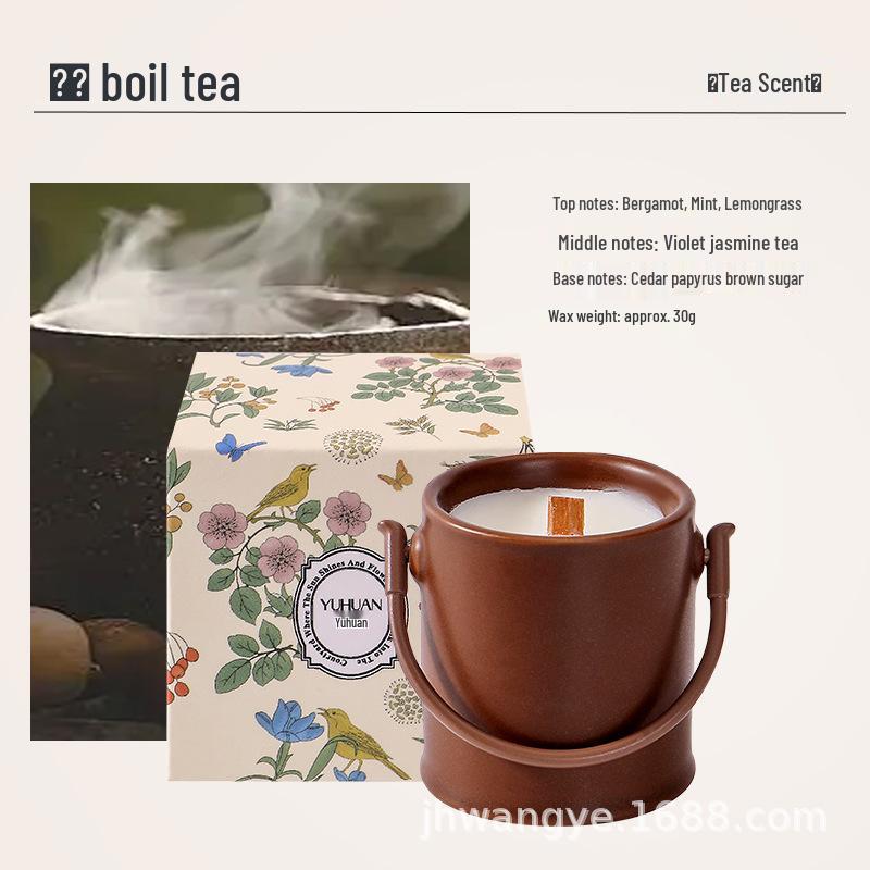 Niche Wood Wick Aroma Candle - Elegant, Long-lasting Indoor Scent for Home, High-End Decoration, Birthday Gift