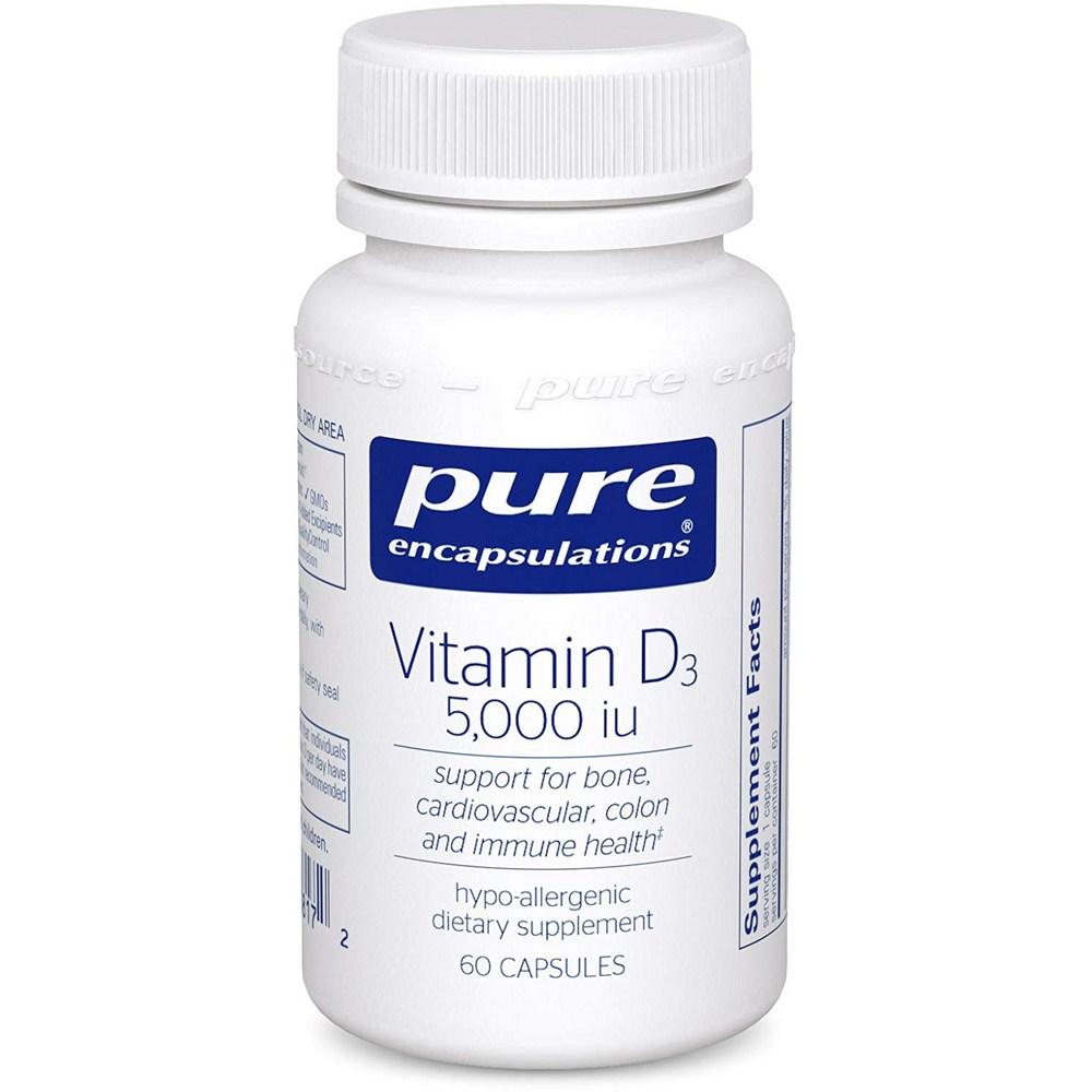 Pure Encapsulations Vitamin D3 5000 IU Capsules 60 Tablets 1 pcs
