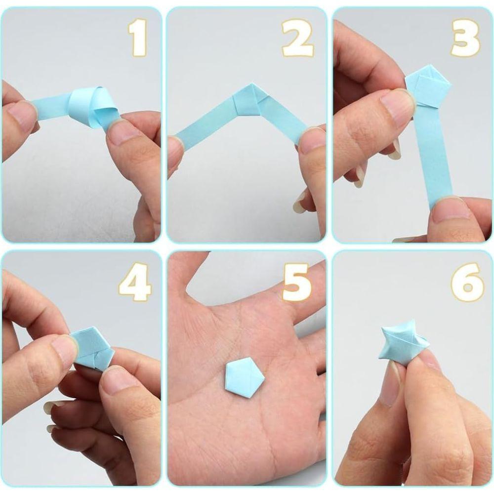 540 Sheets Gradient Blue Star Folding Paper Valentine's Day Thanksgiving Anniversary Wedding Creative Gifts DIY Decoration YMY