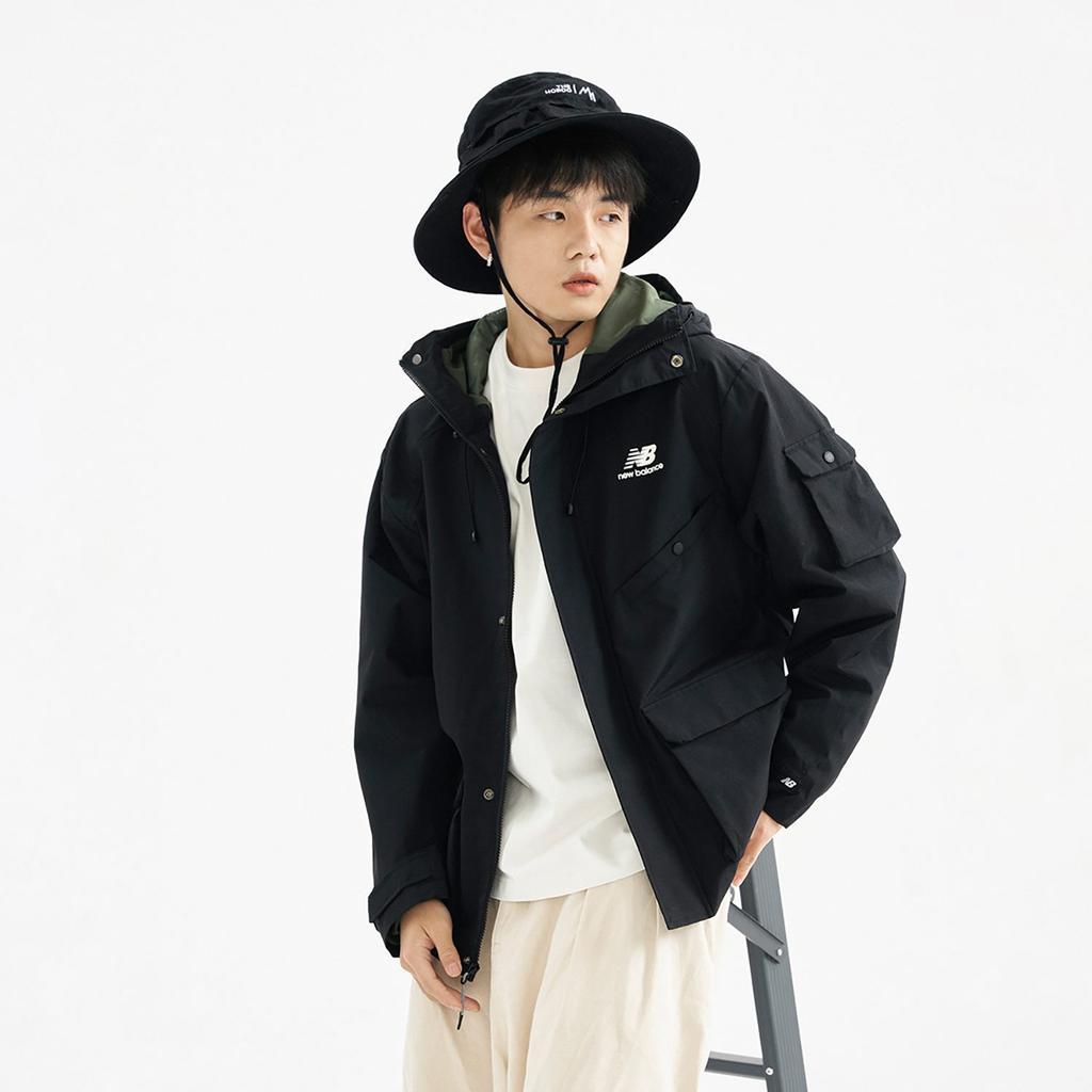New Balance Jackets Unisex Black Hooded Thickened Other AMJ31320-BK