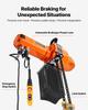 1000 kg Electric Chain Hoist, 3 m Lifting Height, 230V Single Phase Overhead Crane with 100 m Wireless & 2.4 m Wired Remote Control, Power Electric