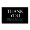 50PC/pack "Thank You for Supporting My Business" Black Rectangular gift Card Shop Packaging Decorative Flower Shop Baking Labels