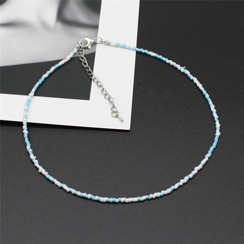 New Korean Sweet Colorful Chokers Collar Boho Seed Beaded Clavicle Necklaces for Women Girls Trendy Jewelry