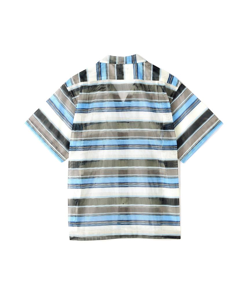 Schott NYC Patterned Mesh SS Shirt, Men's, Size M, 122, Navy Striped, 782-3123009