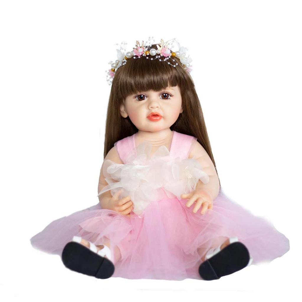 KEIUMI Realistic Princess Reborn Baby Dolls 55 Cm Full Silicone Vinyl Bebe Reborn Newborn Girl Baby Toys For Birthday Gifts