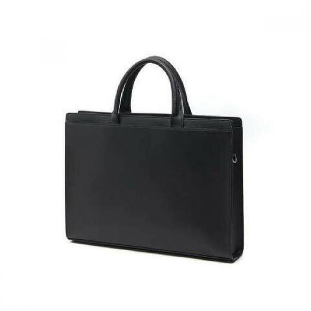 Daks Simple Document Bag Black Leather Dbba2f333bk