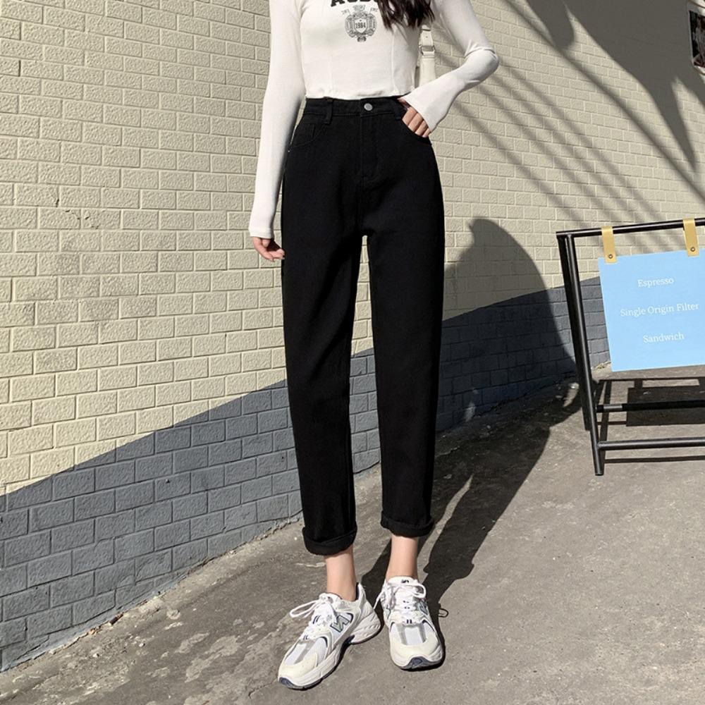 Off-white Jeans Women's Nine-point Harlan Pants Commuter Simple Casual Radish Pants Internet Celebrity Dopamine