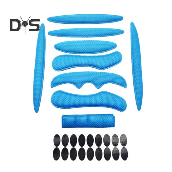 27 יח'/סט ערכת רפידות ספוג לקסדת אופניים נושמת ניתנת לכביסה בולמת זעזועים אוניברסלית קסדת רכיבה לאופני הרים/כביש ריפוד בטנה ערכת כריות