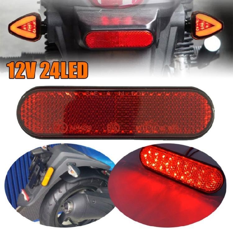 Side Marker Tail Lights Replacement Tail Stop Brake Light 24 LEDs Turn Signal Light Oval Trailer Lights with Reflector