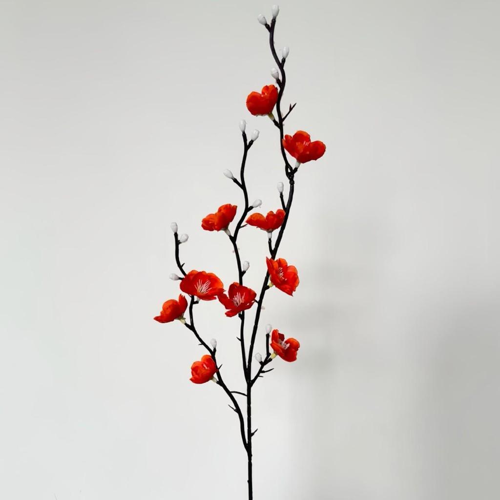Peach and Plum Blossom Artificial Winter Bouquet for Indoor Decoration
