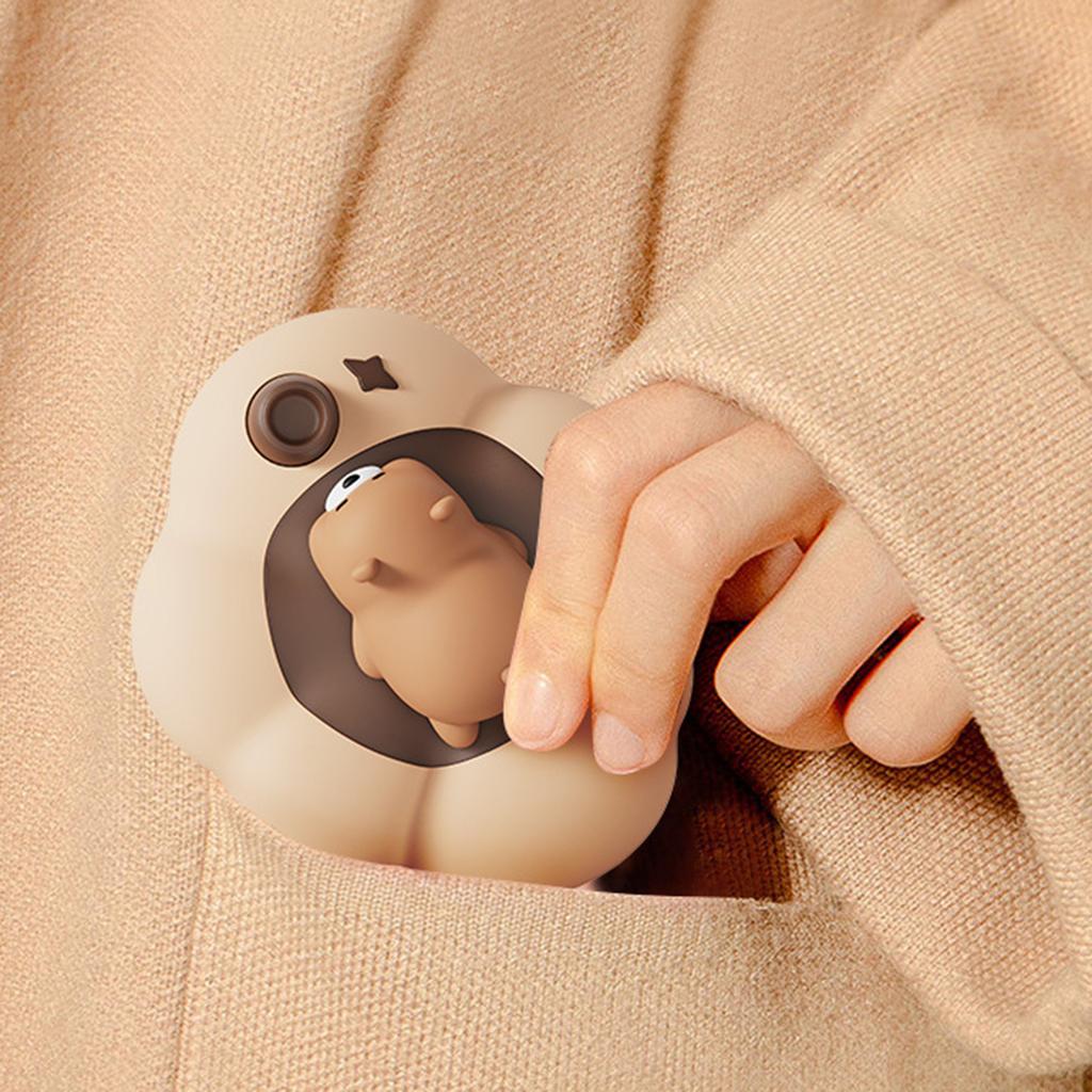 2 Block Temperature Low Level Warm Light 2 in 1 Cartoon Hand Warmer Night Light