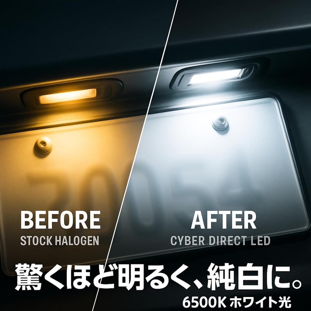 CYBERDIRECT CD102 T10 LED Position Bulb, 6500K White, Car Width Light, License Plate Light,