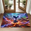 Tottenham Hotspur Design Crystal Velvet Rug Soft Decorative Mat for Bedroom Entrance