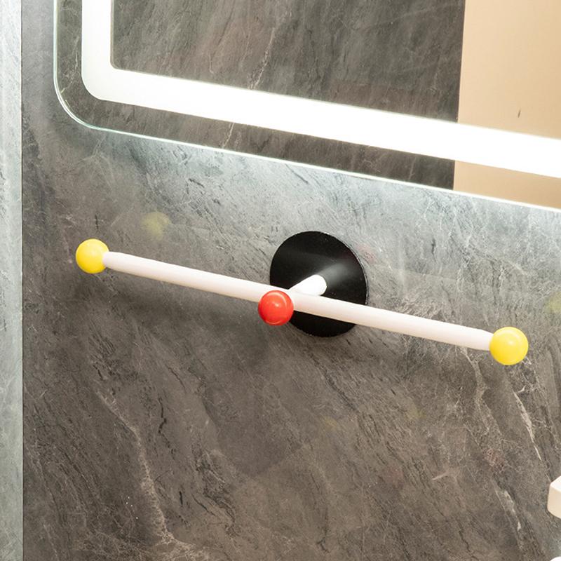 1Pcs Wall Mounted Towel Rack Punch Free Saving Space Shoes Rack Waterproof Bath Towel Hanger Bathroom