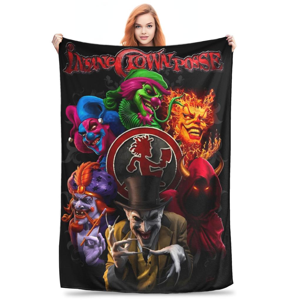 Insane Clown Posse Blanket Warm Soft Street Trend Plush Throw Blanket For Children Home Decor Flannel Bedspread Bed Cover