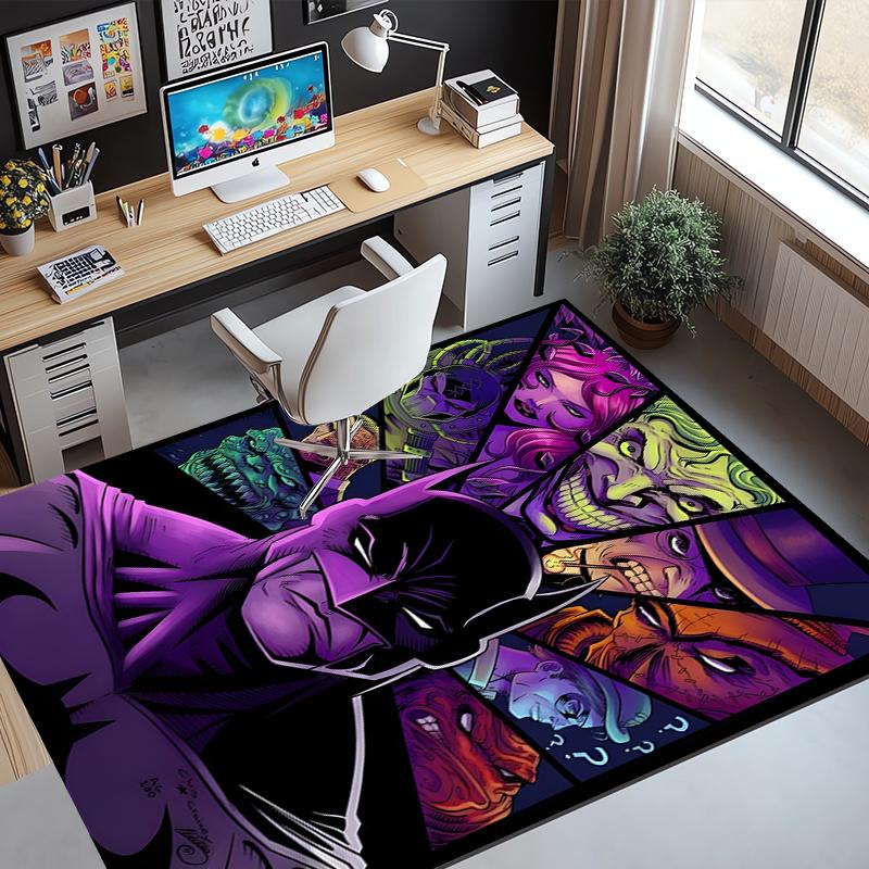 Batman Pattern Rug, Indoor/Outdoor Mat, for Picnic, Gameroom, Bedroom, Office, Living Room, Home Decor Carpet, Birthday Gift