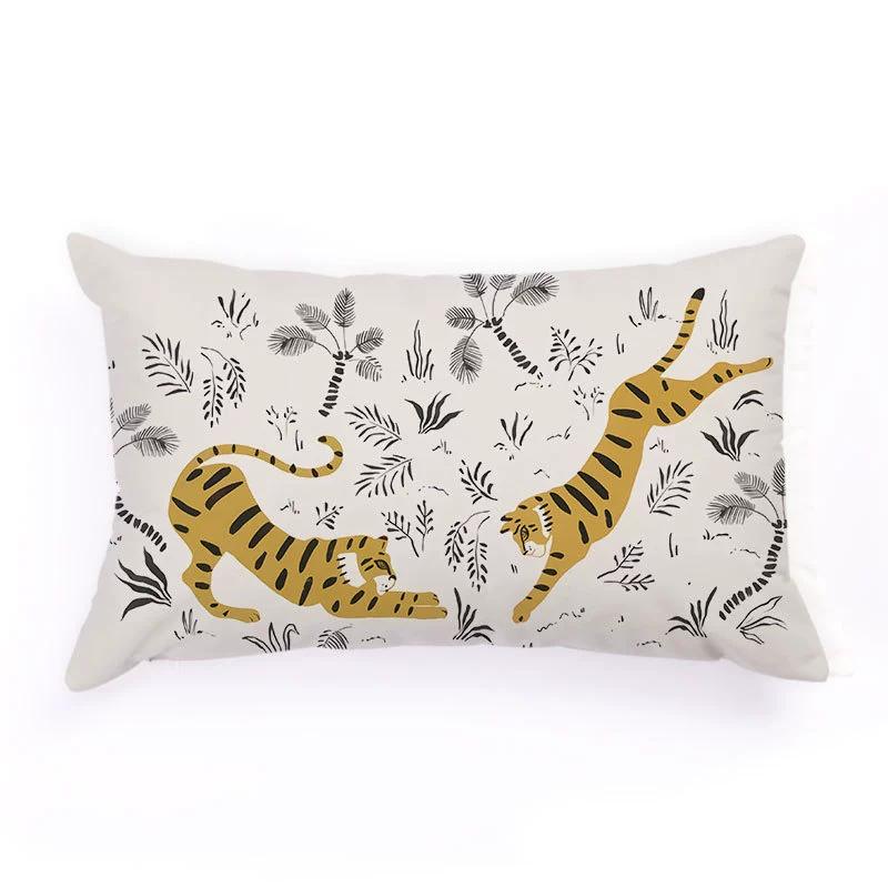 30*50cm Cartoon Leopard Pillow Cover Cute Colorful Cheetah Pattern Cushions Cover Home Car Sofa Decoration Pillowcase