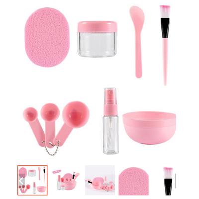 9 Teile/satz Diy Gesichtsmaske Werkzeuge Kit Schüssel Pinsel Löffel Stick Flasche Schwamm Hausgemachte Make-Up Schönheit Werkzeug
