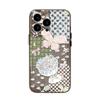 Korean plaid butterfly flower for iPhone17promax Apple 16 mobile phone case 14/13 cute 15