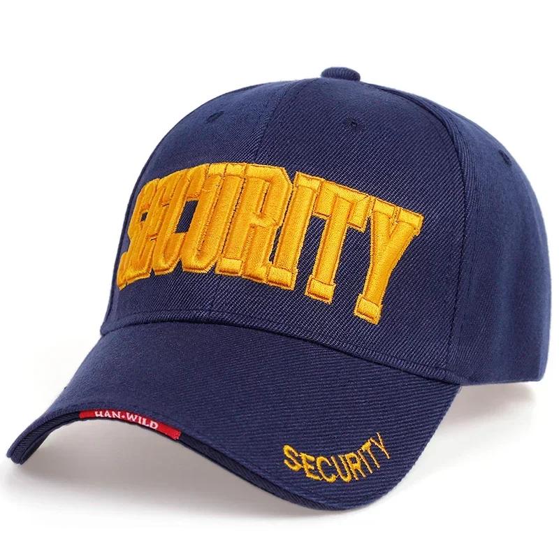 

Unisex Security Letter Embroidery Baseball Caps Spring And Autumn Outdoor Adjustable Casual Hats Hip Hop Hat Sunscreen Hat