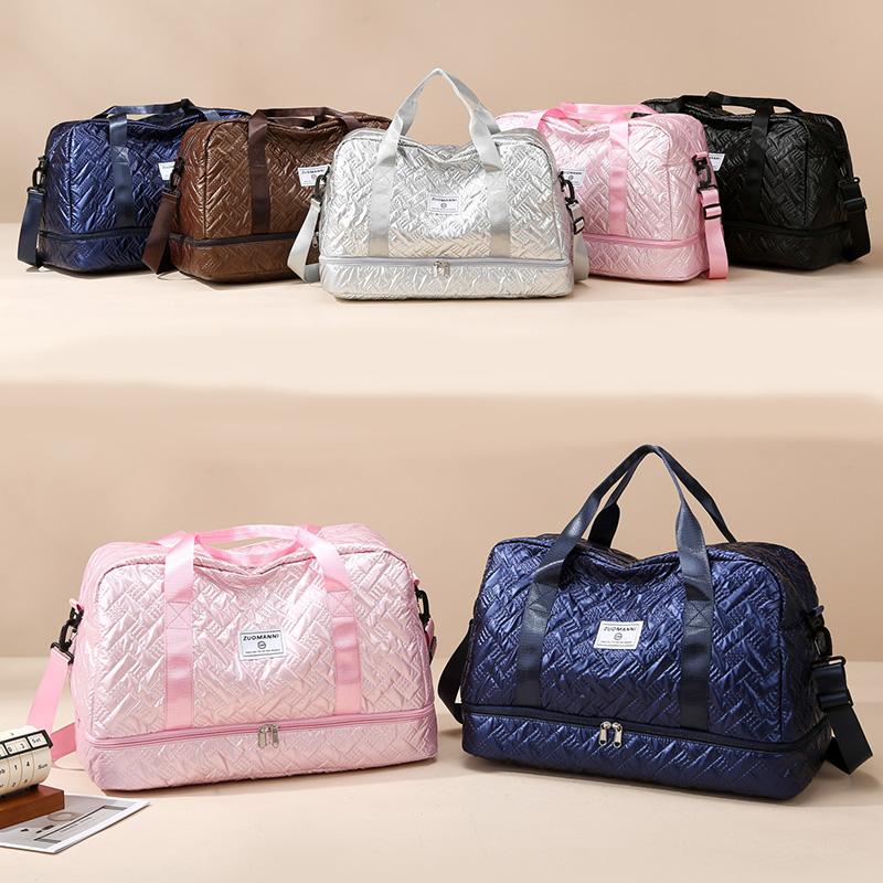 Travel Bag Dry And Wet Separate Sports Fitness Bag Lightweight Shoulder Crossbody Storage Bag With Shoes Compartment Luggage Bag