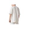 Li-Ning X Jackie Chan Kung Fu Series Asymmetrical Patchwork Loose Short Sleeve T-Shirt Unisex Tops Off-White AHSSA87-2