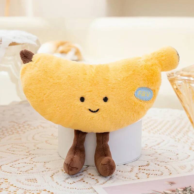 10 Styles Mini Fruit Plush Toys Watermelon Orange Apple Durian Banana Strawberry Toys Lively Cute Cartoon Fruit Kawaii Decor