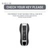 Leather Car Key Case Cover Shell For Porsche Cayenne Panamera 911 992 996 Taycan Macan Boxster 968 987 981 Key Protect Keychain