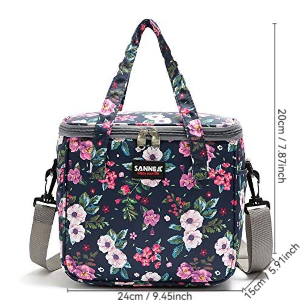 Cute Insulated Lunch Bags Reusable Thermal Lunch Box Portable Oxford Cooler Bag For Teens Adults Work School Outdoor