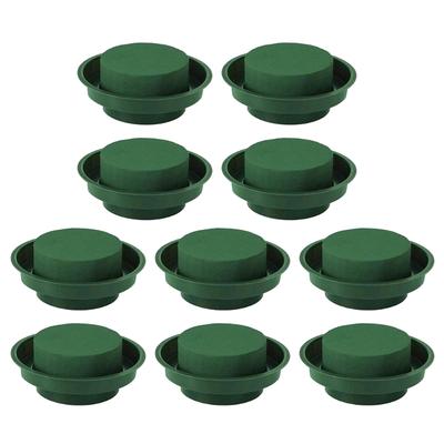 Absorbent Clay Mud Bowl Suitable for Flowers Green Round Wet Foam Elegant Ceramic Floral Arrangement Mud Dish Indoor Use