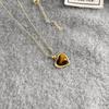 Vintage Boho Tiger's Eye Necklace, Indie Design Stackable Lariat, Natural Grain Adjustable Jewelry for Women, Unique Everyday Statement