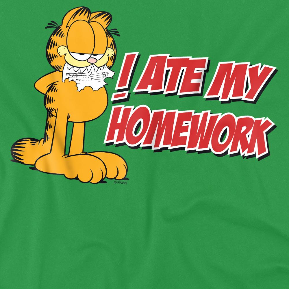 Garfield Mens I Ate My Homework T-Shirt